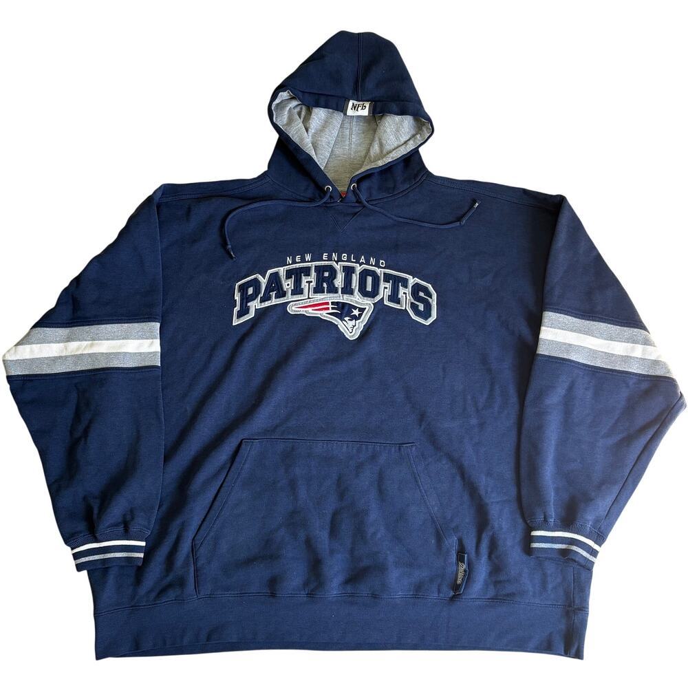 New England Patriots Men's Hooded Sweatshirt Embroidered Heavyweight NFL XXL‎